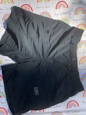 AFTCO Black Cargo Swim Shorts